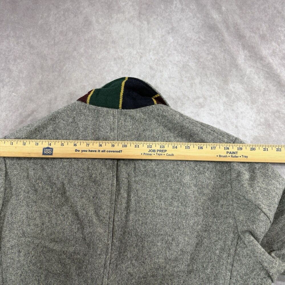 VTG 80s Polo Ralph Lauren Gray Wool Prep Crest Sportcoat Blazer Jacket L USA - Picture 10 of 16